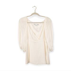 NWT Trina Turk Off White Silk Blend Impressive Top Size S